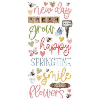 Simple Stories - Aufkleber "Simple Vintage Spring Garden" Foam Sticker