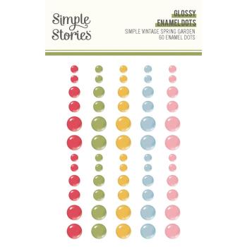 Simple Stories - Enamel Dots "Simple Vintage Spring Garden" 60 Stück 