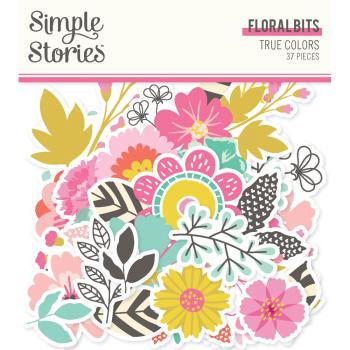 Simple Stories - Stanzteile "True Colors" Floral Bits & Pieces 
