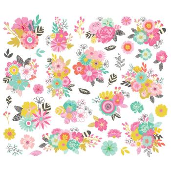 Simple Stories - Stanzteile "True Colors" Floral Bits & Pieces 