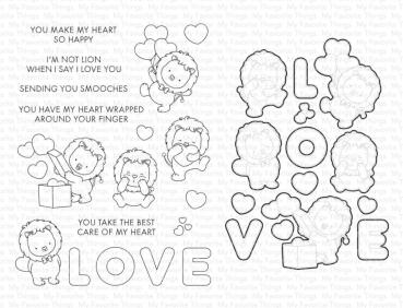 My Favorite Things - Stanzschablone & Stempelset "Lovely Lions" Die-namics & Clear Stamps