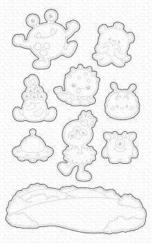 My Favorite Things - Stanzschablone & Stempelset "Monster Love" Die-namics & Clear Stamps