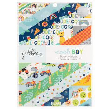 American Crafts - Designpapier "Cool Boy" Paper Pack 6x8 Inch - 36 Bogen