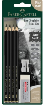 Faber Castell "Pitt Graphite Matt Pencil Set" 4 Bleistifte