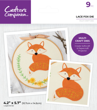 Crafters Companion - Stanzschablone "Lace Fox" Dies