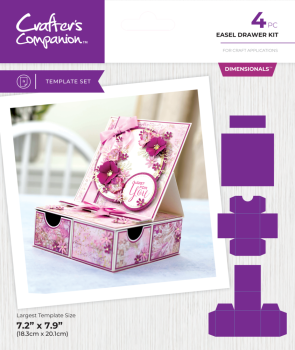Crafters Companion - Schablone "Easel Drawer Kit" Stencil