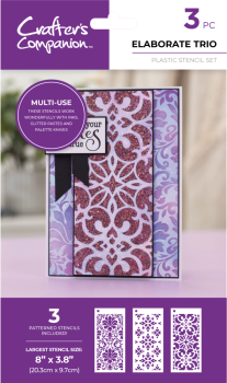 Crafters Companion - Schablone "Elaborate Trio" Stencil