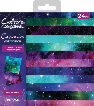 Crafters Companion - Designpapier "Cosmic Collection" Paper Pack 6x6 Inch - 24 Bogen
