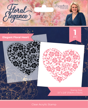 Crafters Companion - Stempel "Elegant Floral Heart" Clear Stamps