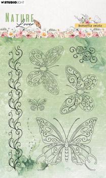 Studio Light - Stempelset "Butterfly Swirls" Clear Stamps