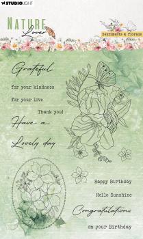 Studio Light - Stempelset "Sentiments & Florals" Clear Stamps