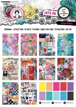 Art By Marlene - Designpapier "Postage Madness" Paper Pack 8,27x11,57 Inch - 20 Bogen