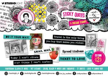 Art By Marlene - Aufkleber "Sticky Quotes & Postage Stamps - Edition 2" Sticker
