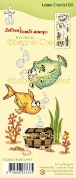 Leane Creatief - Stempelset "Fish 1" Clear Stamps