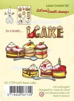 Leane Creatief - Stempelset "Let's Have Cake" Combi Clear Stamps