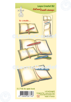 Leane Creatief - Stempelset "An Open Book" Combi Clear Stamps