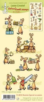 Leane Creatief - Stempelset "Bunnies Special Occasions" Combi Clear Stamps