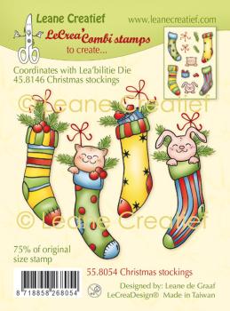 Leane Creatief - Stempelset "Christmas Stockings" Combi Clear Stamps