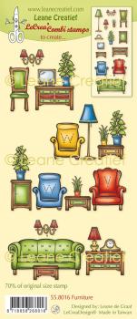 Leane Creatief - Stempelset "Furniture" Combi Clear Stamps