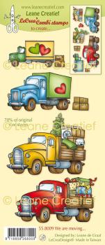 Leane Creatief - Stempelset "We are moving" Combi Clear Stamps
