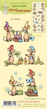 Leane Creatief - Stempelset "Little Mice Gnomes" Combi Clear Stamps