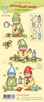 Leane Creatief - Stempelset "Gnomes" Combi Clear Stamps