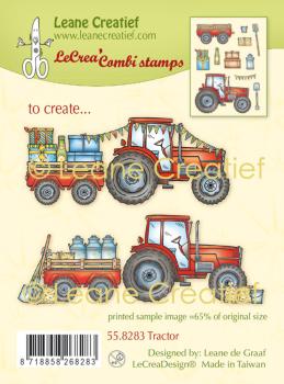 Leane Creatief - Stempelset "Tractor" Combi Clear Stamps