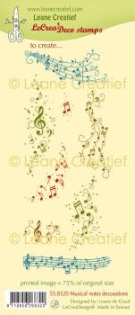 Leane Creatief - Stempelset "Musical Notes Decorations" Deco Clear Stamps
