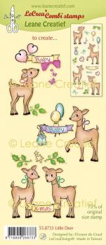 Leane Creatief - Stempelset "Little Deer" LeCrea Combi Clear Stamps