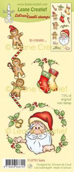 Leane Creatief - Stempelset "Santa" LeCrea Combi Clear Stamps