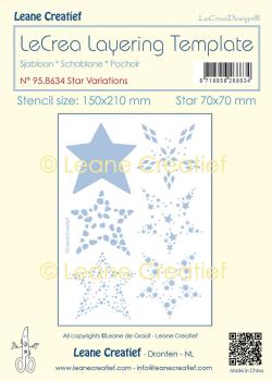 Leane Creatief - Schablone "Star Variations" Stencil - Layering Template