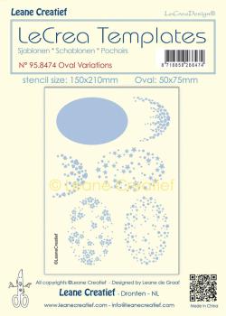Leane Creatief - Schablone "Oval Variations" Stencil - Layering Template