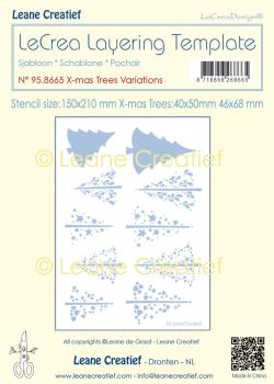 Leane Creatief - Schablone "X-Mas Trees Variations" Stencil - Layering Template