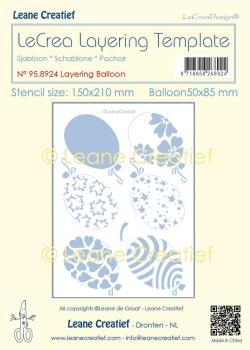 Leane Creatief - Schablone "Balloon" Stencil - Layering Template