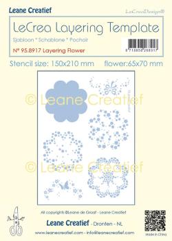 Leane Creatief - Schablone "Flower" Stencil - Layering Template