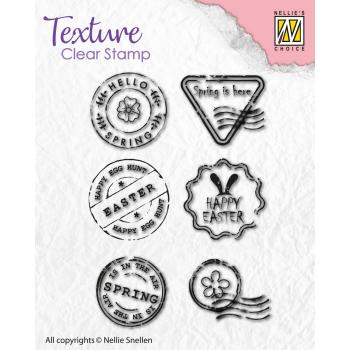 Nellie Snellen - Stempelset"Postal Marks" Clear Stamps Texture