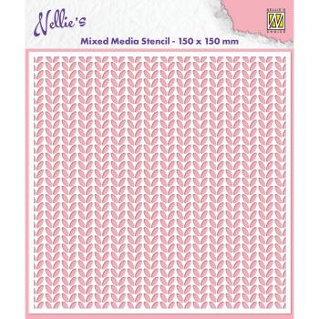 Nellie Snellen - Schablone "Knitting" Mixed Media Stencil 