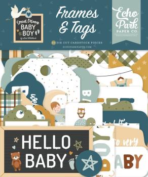 Echo Park - Stanzteile & Anhänger "Special Delivery Baby Boy" Frames & Tags 