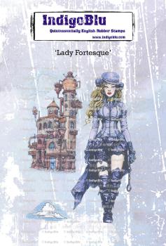 IndigoBlu - Gummistempel Set "Lady Fortescue" A6 Rubber Stamp