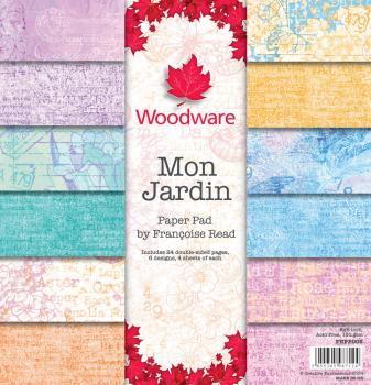 Woodware - Designpapier "Mon Jardin " Paper Pad 8x8 Inch - 24 Bogen 