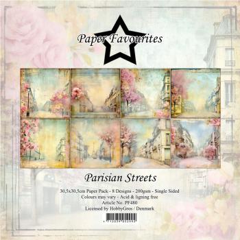 Paper Favourites - Designpapier "Parisian Streets" Paper Pack 12x12 Inch 8 Bogen