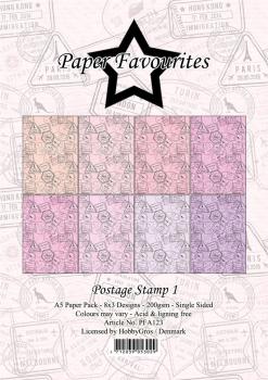 Paper Favourites - Designpapier "Postage Stamp 1" Paper Pack A5 - 24 Bogen