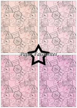 Paper Favourites - Designpapier "Postage Stamp 1" Paper Pack A5 - 24 Bogen