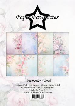 Paper Favourites - Designpapier "Watercolor Floral" Paper Pack A5 - 24 Bogen