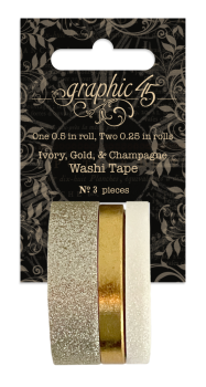 Graphic 45 "Ivory/Gold/Champagne" Washi Tape