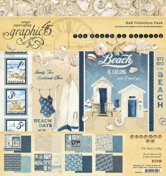 Graphic 45 - Designpapier "The Beach is Calling" Collection Pack 8x8 Inch - 16 Bogen