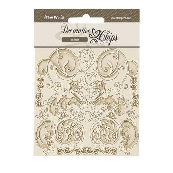 Stamperia - Holzteile 14x14 cm "Ornaments" Decorative Chips