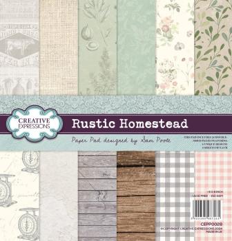 Creative Expressions - Designpapier "Rustic Homestead" Paper Pack 8x8 Inch - 24 Bogen  