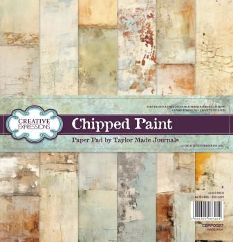 Creative Expressions - Designpapier "Chipped Paint" Paper Pack 8x8 Inch - 24 Bogen  