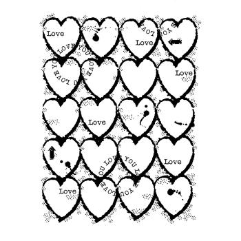 Woodware - Stempel "Heart background" Clear Stamps